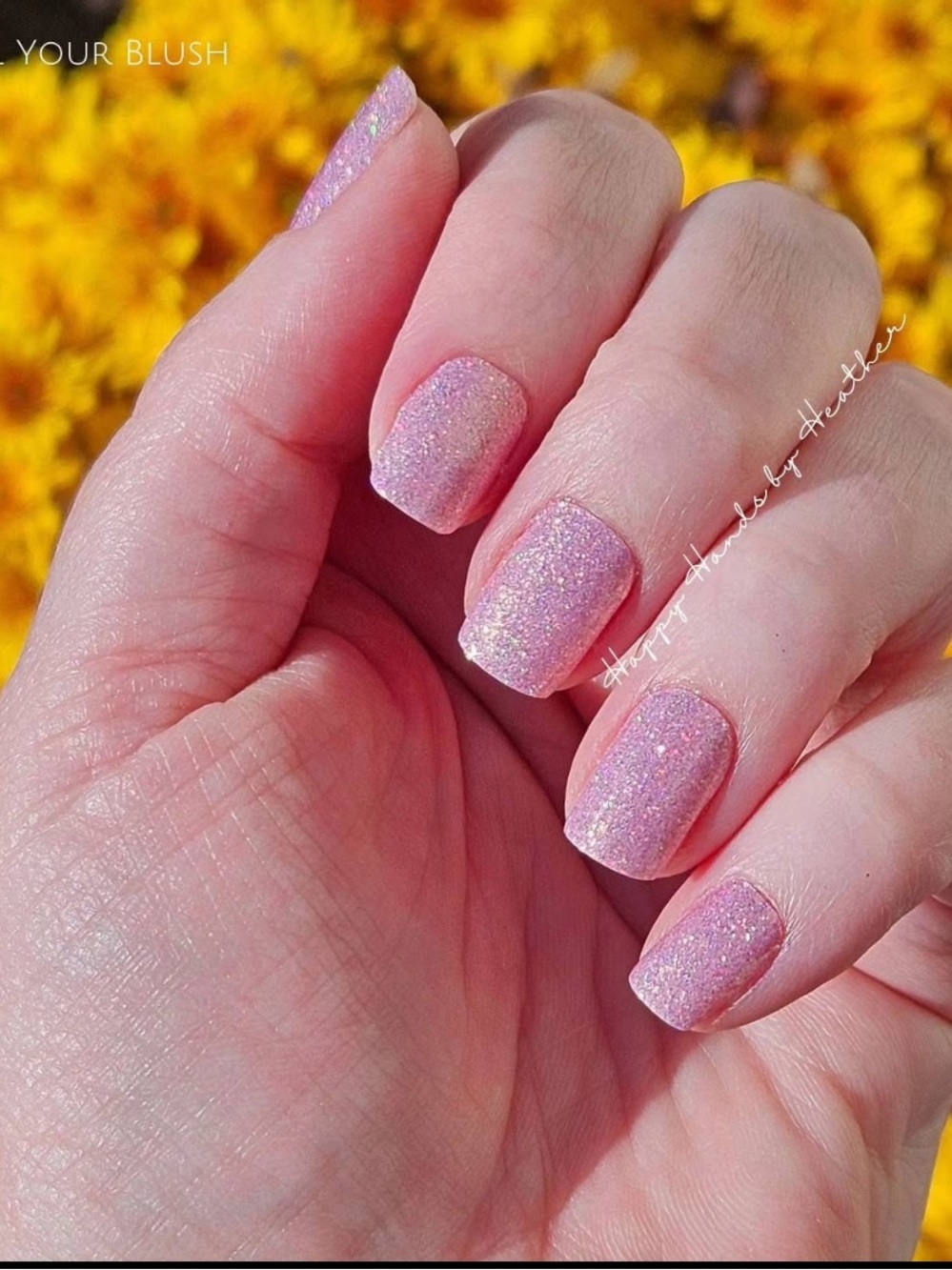 *Retired* Color Street: Call Your Blush (Pedicure) | Pink Pastel Glitter Gold - Picture 7 of 14